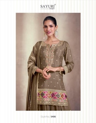 Siyona by sayuri designer real chinon sharara suit collection at affordable rate fancy sharara suit Catalogs