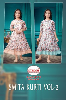 Smitha by D No 8771 Trendy Chicken butti digital printed Kurti catalogue at affordable rate kurtis catalogs