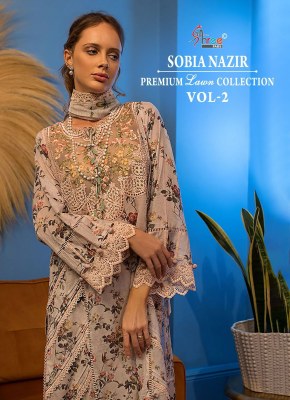 Sobia Nazir vol 02 by Shree Fab Pure Cotton Patch Embroidered Dress material collection at low price wholesale catalogs