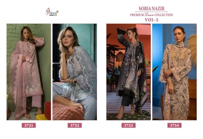 Sobia Nazir vol 02 by Shree Fab Pure Cotton Patch Embroidered Dress material collection at low price dress material catalogs