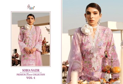 Sobia by Shree fab Pure cotton exclusive embroidered unstitched Pakistani suit catalogue at affordable rate pakistani suit catalogs