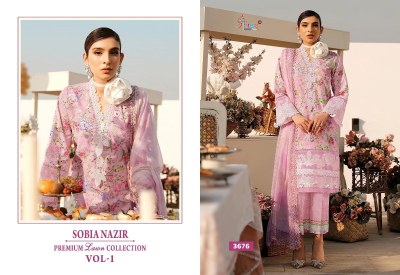 Sobia by Shree fab Pure cotton exclusive embroidered unstitched Pakistani suit catalogue at affordable rate pakistani suit catalogs