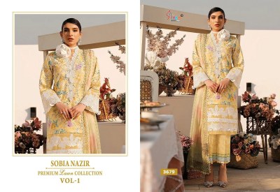 Sobia by Shree fab Pure cotton exclusive embroidered unstitched Pakistani suit catalogue at affordable rate pakistani suit catalogs