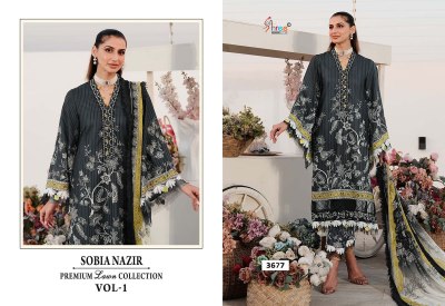 Sobia by Shree fab Pure cotton exclusive embroidered unstitched Pakistani suit catalogue at affordable rate pakistani suit catalogs