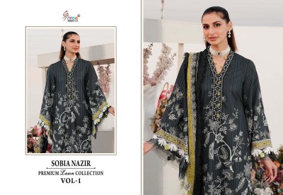 Sobia by Shree fab Pure cotton exclusive embroidered unstitched Pakistani suit catalogue at affordable rate pakistani suit catalogs