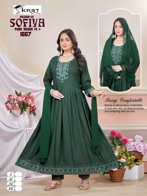 Sofiya vol 1 by KRST Designer flared kurti pant and dupatta catalogue with low rate readymade suit catalogs