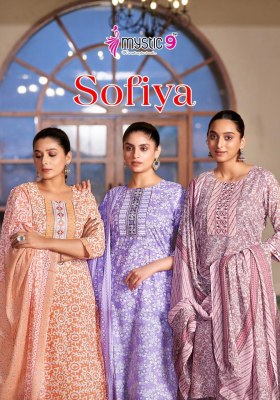 Sofiya vol 1 by Mystic 9 cotton printed premium dress material catalogue Mystic 9