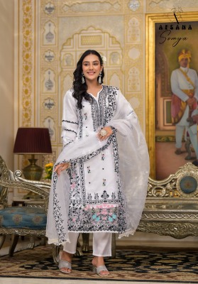 Somya black white and Afsana organza beautiful work readymade suit catalogue at low rate readymade suit catalogs