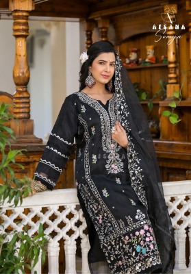 Somya black white and Afsana organza beautiful work readymade suit catalogue at low rate readymade suit catalogs