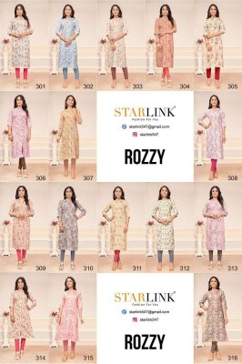 Starlink Rozzy Linnen digital printed  A line wholesale Kurti Surat  kurtis catalogs