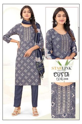 Starlink costa pure capsule printed Kurti with pants and dupatta set wholesale Kurti Surat  kurtis catalogs