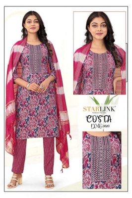 Starlink costa pure capsule printed Kurti with pants and dupatta set wholesale Kurti Surat  kurtis catalogs