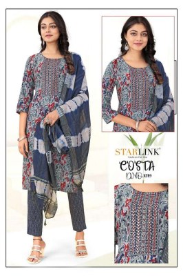 Starlink costa pure capsule printed Kurti with pants and dupatta set wholesale Kurti Surat  kurtis catalogs