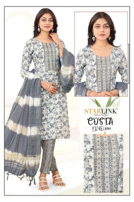 Starlink costa pure capsule printed Kurti with pants and dupatta set wholesale Kurti Surat  kurtis catalogs