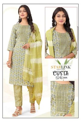 Starlink costa pure capsule printed Kurti with pants and dupatta set wholesale Kurti Surat  kurtis catalogs