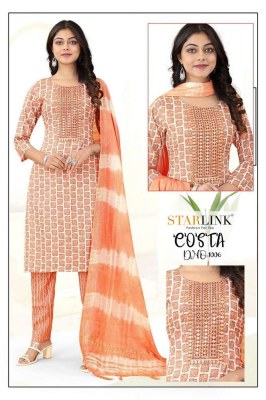 Starlink costa pure capsule printed Kurti with pants and dupatta set wholesale Kurti Surat  kurtis catalogs