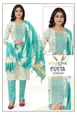 Starlink costa pure capsule printed Kurti with pants and dupatta set wholesale Kurti Surat  kurtis catalogs