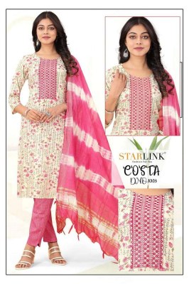 Starlink costa pure capsule printed Kurti with pants and dupatta set wholesale Kurti Surat  kurtis catalogs