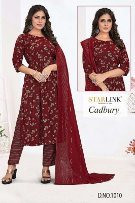 Starlink new launch Cadburry Capsule printed 3 pice set ready made suits wholesaler  kurtis catalogs