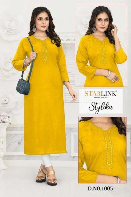 Starlink new stylika pure 60-60 cotton lakhnavi work designer Kurti wholesaler price  kurtis catalogs