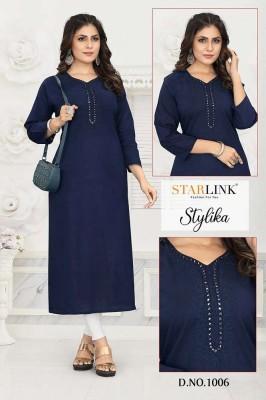 Starlink new stylika pure 60-60 cotton lakhnavi work designer Kurti wholesaler price  kurtis catalogs