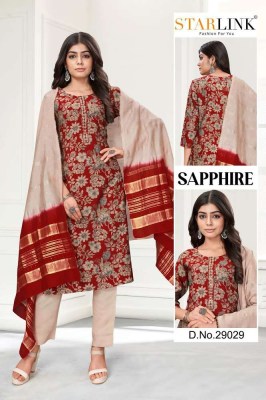 Starlink presents new design sapphire 3 pice ready made size set Kurti wholesaler Surat   Starlink Kurti 