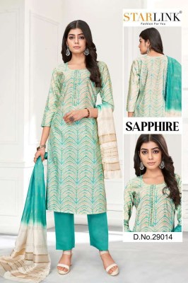 Starlink presents new design sapphire 3 pice ready made size set Kurti wholesaler Surat   kurtis catalogs