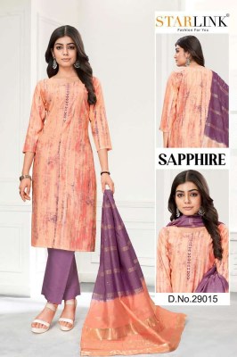 Starlink presents new design sapphire 3 pice ready made size set Kurti wholesaler Surat   kurtis catalogs