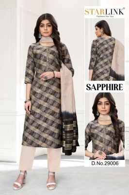 Starlink presents new design sapphire 3 pice ready made size set Kurti wholesaler Surat   kurtis catalogs