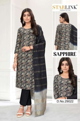 Starlink presents new design sapphire 3 pice ready made size set Kurti wholesaler Surat   kurtis catalogs