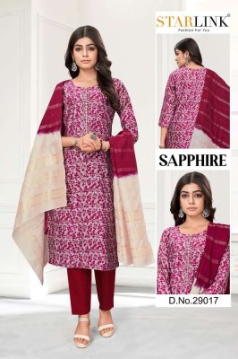 Starlink presents new design sapphire 3 pice ready made size set Kurti wholesaler Surat   kurtis catalogs