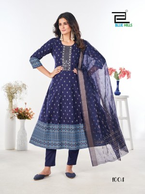 Stree by Blue hills Reyon foil printed Fancy Anarkali suit catalogue at amaviexpo fancy Anarkali suit catalogs