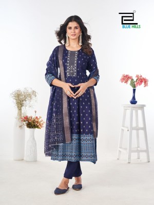 Stree by Blue hills Reyon foil printed Fancy Anarkali suit catalogue at amaviexpo fancy Anarkali suit catalogs