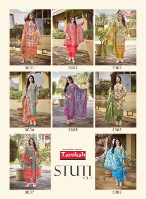 Stuti vol 3 by Taniksh embroidered digital printed kurti pant and dupatta catalogue at amaviexpo readymade suit catalogs