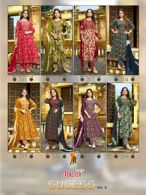 Sucess ghera vol 2 by Master Reyon Printed fancy anarkali suit catalogue at affordadble rate readymade suit catalogs