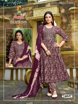 Sucess ghera vol 2 by Master Reyon Printed fancy anarkali suit catalogue at affordadble rate readymade suit catalogs