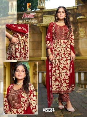 Sucess ghera vol 2 by Master Reyon Printed fancy anarkali suit catalogue at affordadble rate readymade suit catalogs