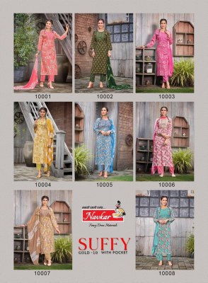 Suffy Gold Vol 10 by Navkar Reyon Printed Fancy Kurti Pant and Dupatta catalogue at Low rate readymade suit catalogs