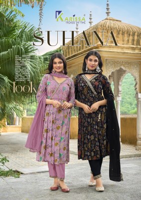 Suhana by Karissa premium soft silk foil printed readymade suit catalogue at affordable rate Karissa 