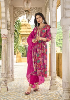 Suhana by Karissa premium soft silk foil printed readymade suit catalogue at affordable rate readymade suit catalogs