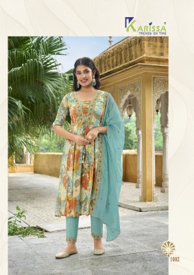 Suhana by Karissa premium soft silk foil printed readymade suit catalogue at affordable rate readymade suit catalogs