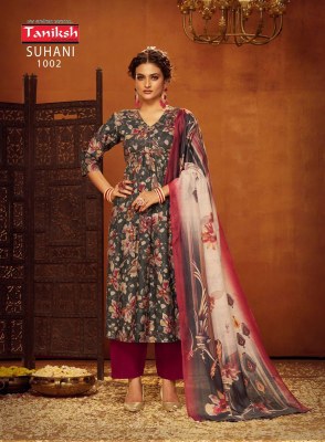 Suhani vol 1 by Taniksh muslin print with alia cut kurti pant and dupatta catalogue readymade suit catalogs