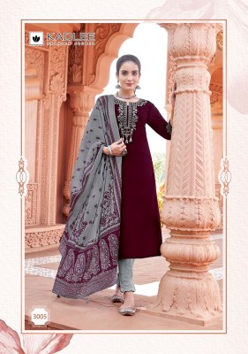 Sukanya by Kadlee Heavy reyon cotton thread embroidered readymade suit catalogue at affordable rate readymade suit catalogs