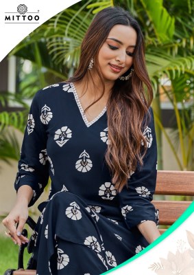 Sulekha by Mittoo Reyon printed with pocket Kurti and Pant collection at low price kurtis catalogs