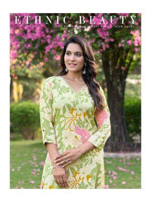 Sulekha vol 2 by Mittoo Reyon Printed top and pant with pocket collection in budget price kurtis catalogs