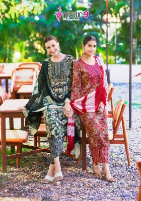 Suman vol 1 by Mystic 9 Premium reyon foil printed readymade suit catalogue at amaviexpo readymade suit catalogs