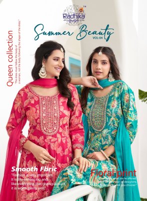Summer Beauty vol 4 by Radhika Lifestyle Heavy Cotton Foil printed readymade suit catalogue at affordable rate wholesale catalogs