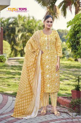 Summer Fashion vol 8 by Tips and tops Cotton printed kurti pant with dupatta catalogue at low budget readymade suit catalogs