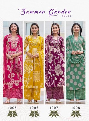 Summer Garden vol 1 by Radhika Lifestyle Pure Cotton Palazzo suit catalogue at affordable rate readymade suit catalogs