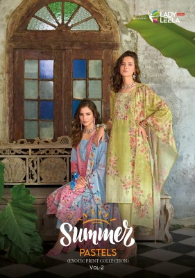 Summer Pastels 2 by Lady leela Pure cambric Hand work readymade suit catalogue at affordable rate wholesale catalogs